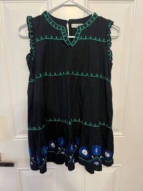 Roller Rabbit Girls Tiered Embroidered Dress-Girls Size 12